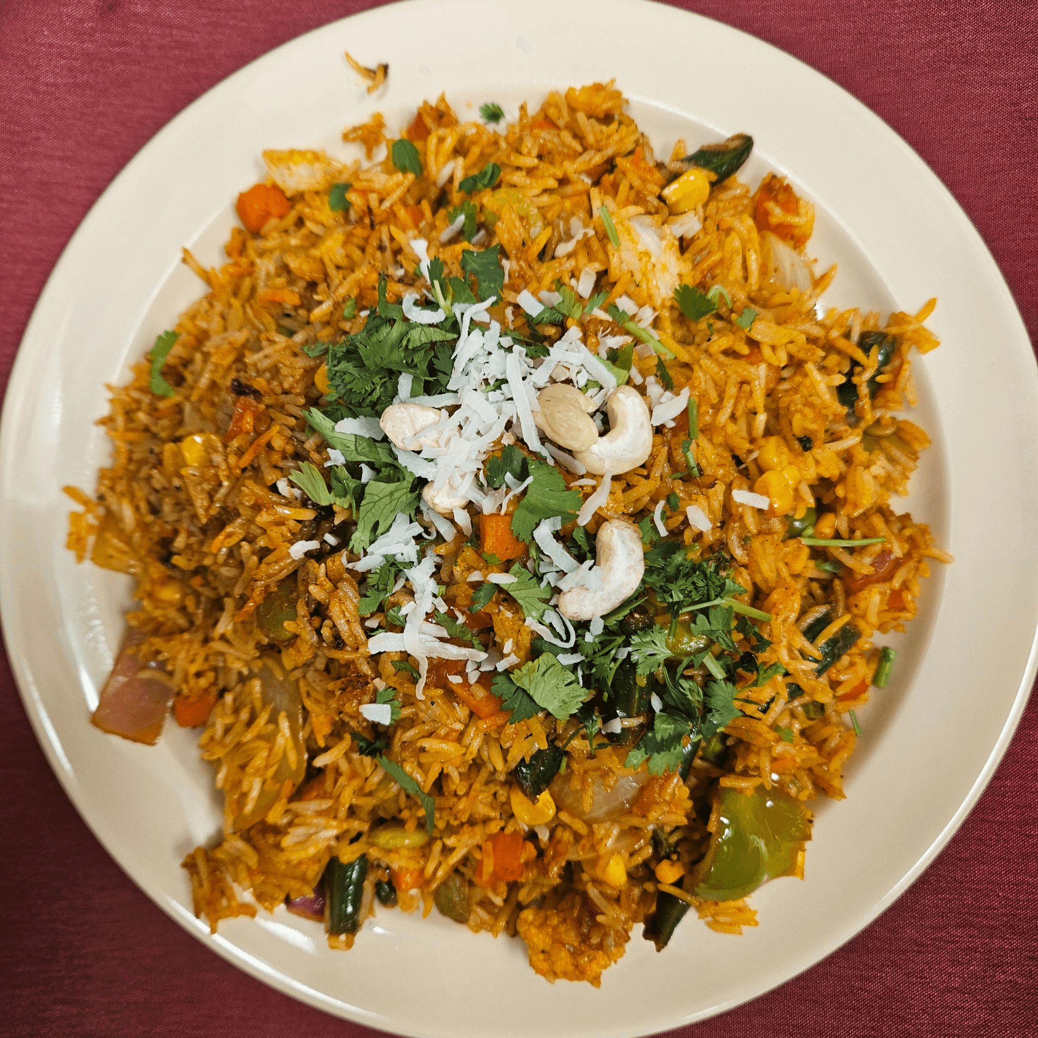 Mix Vegetable Biryani.