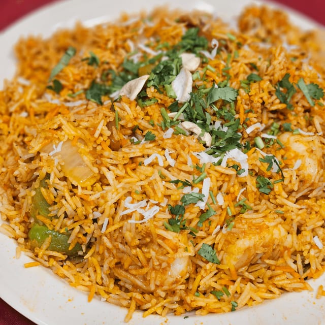 Shrimp Biryani.