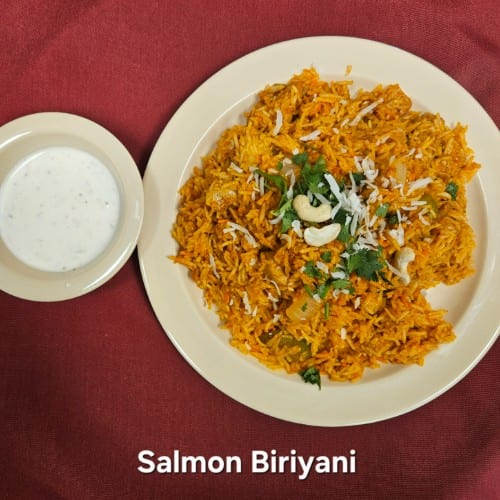 Salmon Biryani.